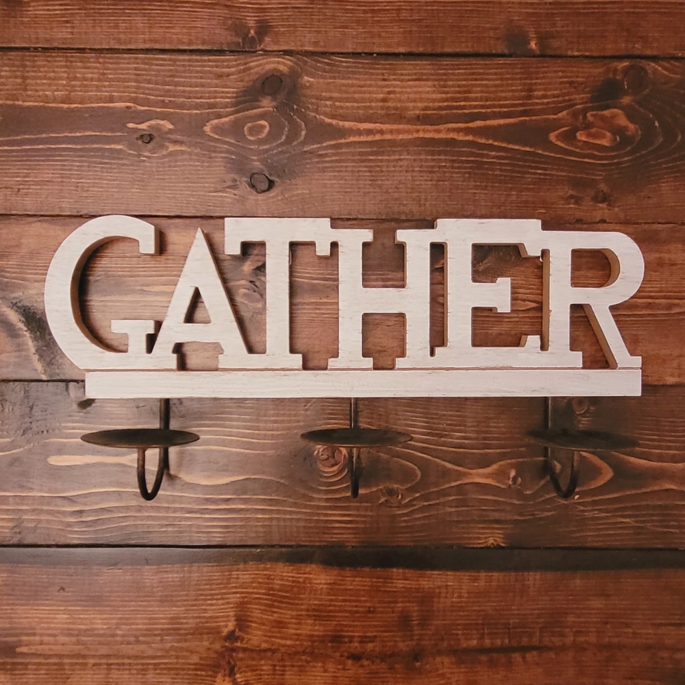 Wall decor candle holder